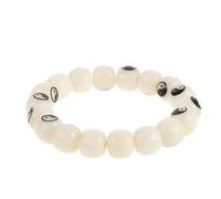 HOMOCONO Natural Bodhi Root Bracelet Beaded Bracelet with 18 Beads, Smooth Artisan Finish and Resistant to Cracking, Unisex Design for Mindfulness Meditation and Yoga Practice