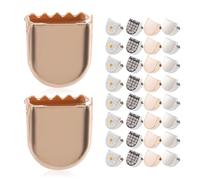 HOMOCONO No-tie Shoe Lace Lock Clips with Daisy Flower Pattern 32pcs Easy to Use Drawstring Clips Iron Material for Women, Teens and Boys and Girls Sneakers