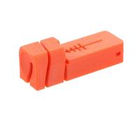 HOMOCONO Orange Abs Fly Fishing Threader Tool with Four Slot Design, Guides Tippet through Hook Eye and Keeps Fish Hook Stable, for Trout and Bank Fishing
