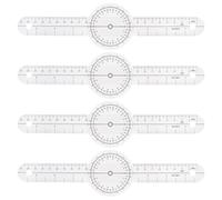 HOMOCONO Orthopedic 6-Inch Plastic Goniometer Protractor Ruler for Physical Therapy Body Measurement and Joint Angle Assessment, Foldable Angle Measuring Tool for Clinical Use