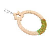 HOMOCONO Parrot Swing Toy for Birds Wooden Hanging Perch Rope Chewable Parrot Swing for Small Medium Birds like Budgerigars and Cockatiels for Cage