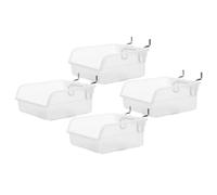 HOMOCONO Pegboard Bins for Nuts and Screws , Easy to Remove and Convenient Storage Solution 4pcs Garage Pegboard Organizer Suitable for Homes and Shopping Malls