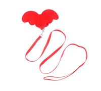 HOMOCONO Pet Dog and Cat Leash Easy to Control and Prevent Escaping Red Polyester with Angel Wing Harness, H-style Straps and Adjustable Chest Circumference for Hot Summer Outdoor Use