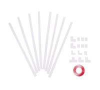 HOMOCONO Plastic Cable Raceway with Paintable Surface and Slender round Arc Design Neatly Hide Cables for Home and Home Theater White Cord Cover