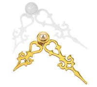 HOMOCONO Plastic Cuckoo Clock Hands Replacement Kit, 2 Sets of Gold and White Pointers for DIY Clock Repair and Home Decor Accessories