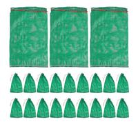 HOMOCONO Plastic Drawstring Mesh Bag 30pcs Green for Onions and Corn | Reduces Slippage, Textured Mesh Surface, Improved Handling Safety, Store Shelves and Cold Chain Traffic
