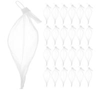HOMOCONO Plastic Drawstring Net Bags Minimalist White Mesh Storage Bags for Marbles and Small Items 100pcs with Handle Design and Multifunctional Features for Outdoor Activities