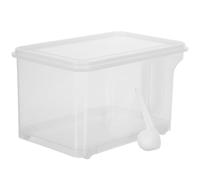 HOMOCONO Plastic Laundry Detergent Container Airtight Baking Soda Storage Box with Lid Easy Access and Lasting Convenience, 10.6x6.9x6.1 Inches, Modern Minimalist Design for Laundry Room