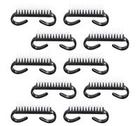 HOMOCONO Plastic Nail Dust Brushes Nail Art Tools 10 Pcs for Manicure Cleaning Easy to Carry with Strong Bristles Suitable for Many Occasions and Bedroom Use
