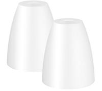 HOMOCONO Plastic Table Lamp Shade 4.53 Inch White Globe Replacement Cover Warm Light Diffusion for Bedroom Lighting