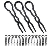 HOMOCONO Plastic U Shaped Hair Pins Spiral 30Pcs for Female Hair Braid Twist and Updo Accessories