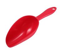 HOMOCONO Plastic Utility Scoop for Ice Cubes and Seasoning with Comfortable Grip Red Plastic Soil Scoop for Kitchen and Camping