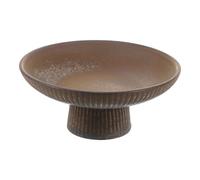 HOMOCONO Porcelain Fruit Tray for Kitchen Counter Retro Style Footed Snack Serving Stand Decorative Candy Dish with Lid Zen-Inspired Design for Home Entertaining and Fruit Presentation