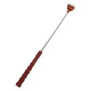 HOMOCONO Portable Back Scratcher and Convenient Back Massager Made of Sturdy Stainless Steel with Brown Finish, Easy to Carry and Use for Household Relaxation and Itch Relief