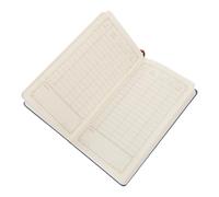 HOMOCONO Portable Budget Planner Notebook PU Blue Currency Budget Notepad for Household Financial Recording and Monthly Expense Planning Convenient for Travel and Daily Use