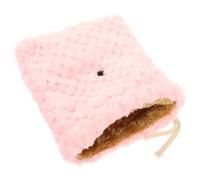 HOMOCONO Portable Drawstring Wool Guinea Pig Carrier Bag with Ventilated Design for Outdoor Travel Suitable for Hamsters and Chinchillas Small Animal Travel Handbag