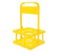 HOMOCONO Portable Drink Carrier Wine Bottle Rack Carrier Foldable Plastic Beer Basket with Handle for Home and Camping Use