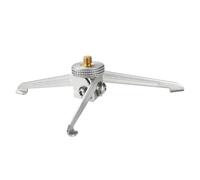 HOMOCONO Portable Foldable Mini Camera Tripod Stand with Stable Grip Aluminum Alloy for Live Streaming and Online Class Silver Compact Phone Tripod Outdoor Camping Light Holder