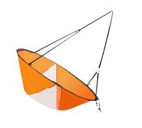 HOMOCONO Portable Folding Kayak Sail with Window for Canoe and Boat, Orange Pvc Material, Compact Design with Clips, Easy to Use Downwind Wind Sail Accessory for Water Sports