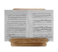 HOMOCONO Portable Music Book Stand for Reading Cookbook Holder for Kitchen Counter Foldable Solid Wood Display Rack for Sheet Music Tablets Recipe Books Documents Versatile and Sturdy