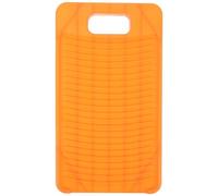 HOMOCONO Portable Washboard for Hand Washing Clothes with Big Friction and Handheld Design, Sturdy Pp Material Laundry Wash Board Suitable for Scarves and Clothes in Bright Orange