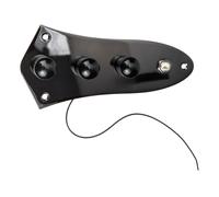 HOMOCONO Prewired Guitar Control Plate for Electric Guitar with Volume and Tone Knobs, Metal Construction, Small Lightweight Design, Easy to Replace DIY Replacement Part in Black
