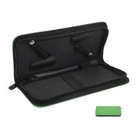 HOMOCONO Pu Hairdressing Scissor Holder Pouch with Big Capacity for Two Scissors, Convenient and Practical Green Hairdresser Tool Bag to Prevent Accidents, Suitable for Families