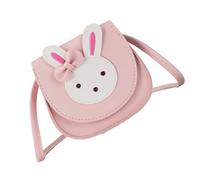 HOMOCONO Pu Leather Mini Shoulder Bag with Cute Rabbit Shape, Lightweight for Summer Shopping or Beach, Pink Crossbody Bag with Metal Details