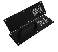 HOMOCONO Push Pull Door Handle with Convenient and Easy Operation Black Stainless Steel Fashionable and Refined Texture Suitable for Cabinet and Fire Doors
