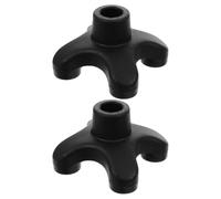 HOMOCONO Quad Walking Stick Tips Rubber Replacement Nonslip Self Standing Base 2pcs Quick Installation and Maintain Balance for Elderly Users for Different Environments