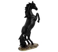 HOMOCONO Realistic Resin Standing Horse Statue Elegant Decorative Animal Figurine for Home Office Unique Horse Sculpture for Shelf Display Positive Symbolism Fortunate Theme