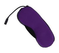 HOMOCONO Rechargeable USB Heated Eye Mask in Purple with Cloth Material, Protect Eyes and Remove Dark Circles, Cordless Design for Sleeping and Relaxation