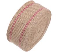 HOMOCONO Red Stripe Jute Webbing Tape 11 Yard Roll for Chair Seat Replacement and Rustic Home Décor Upholstery