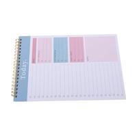 HOMOCONO Refillable Spiral Notebook with Hardcover and Flip Top, Blue Paper Planner with Task Checklist Pad Grids, Stable while Writing for Meeting Minutes and Café Use