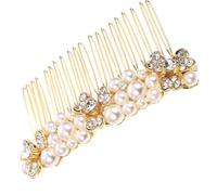 HOMOCONO Rhinestone Hair Comb Lightweight Alloy Material Wedding Hair Side Comb Bridal Classic Simple Style for Brides and Women Suitable for Engagement and Prom