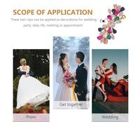 HOMOCONO Rhinestone Peacock Hair Claw Clip Floral Non-slip Spring Barrette for Women Updos and Ponytails Vintage Flower-shaped Hairpin for Bridal Party and Everyday Hairstyles