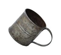 HOMOCONO Rustic Vintage Metal Flower Bucket with Handle for Holding and Displaying Flowers Suitable for Dried Plants and Greenery for Countryside and New Year Party Garden Decor