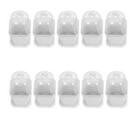 HOMOCONO Seedling Pots 10 Sets Small Plastic Flower Pots with Ventilation Holes and Base Trays for Indoor Herb Gardening and Balcony Decoration