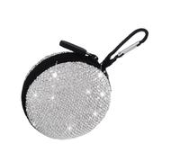 HOMOCONO Shock-proof Earphone Bag Storage Box with Rhinestone Design Portable Organized Structure Protective Case for Data Cables and Keys Travel Use