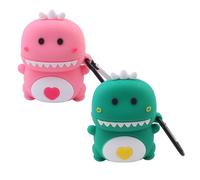 HOMOCONO Silicone Earphone Case Cover 2Pcs Dinosaur Style Compatible with Apple Earbuds 1St and 2Nd Generation for Daily Protection and Carrying