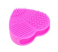 HOMOCONO Silicone Heart Shaped Brush Cleaner Mat with Hollow Flexible Design and Water Fillable Feature, Adorable Scrubber Pad for Efficient Makeup Brush Cleaning and Maintenance