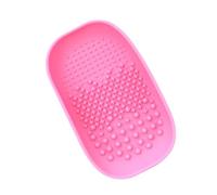 HOMOCONO Silicone Makeup Brush Scrubber Pad for Women Easy to Store Can Be Filled with Water Pink Makeup Brush Cleaning Plate Random Color