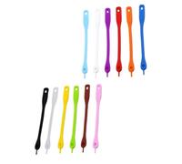 HOMOCONO Silicone Wine Glass Markers Random Color 12pcs with Perforation Design, Reusable and Stick Well Sturdy Drink Identifiers for Weddings and Ktv for Home Bar Parties