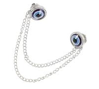 HOMOCONO Silver Alloy Chain Pin Clips for Men Shirt Collar Accessories Easy to Clip and Disassemblable Elegant and Versatile Design Suitable for Sweaters and Suits