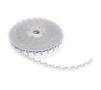 HOMOCONO Silver and Decorative Polyester with Ribbon Embellished Five-Pointed Star Pattern 15m Roll for Christmas Party Cake Decorations
