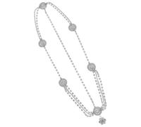 HOMOCONO Silver Rhinestones Chain Headband Rhinestone Chain Headpiece with Delicate Fine Detail Design for Women Elegant Unique Jewelry Accessory for Ceremony Festival
