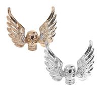 HOMOCONO Skull Wing Brooch Pins Alloy Material for Women Clothes and Backpacks 2pcs Sturdy Structure, Minimalist and Delicate Design for Birthday or Dating Accessories