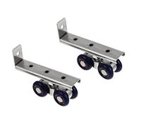 HOMOCONO Sliding Door Rollers Aluminum Iron Smooth Easy to Install Cabinet Wardrobe Wheel Pulley for Closet Storage