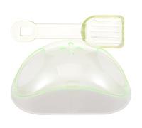 HOMOCONO Small Pet Bath Tub for Hamsters and Chinchillas with Deepened Edges, Plastic Box Design, Light Green Colour, Sanitary and Suitable for Pet Cage Use Random Color