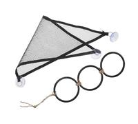 HOMOCONO Snake Enrichment Set Enhances Air Circulation with Mesh Hammock and Climbing Rings Made of Sturdy Plastic and Nylon for Lizards and Corn Snakes for Pet Shops and Enclosure Use